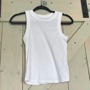 Old Navy Classic White Ribbed Top